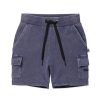 Child [2-14] Minti Bottoms | Minti Blasted Deluxe Cargo Short - Bright Blue Wash