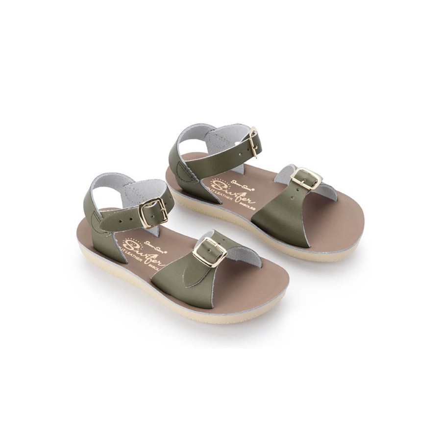 Child [2-14] Saltwater Sandals Footwear | Saltwater Sandals Sun San Surfer Olive