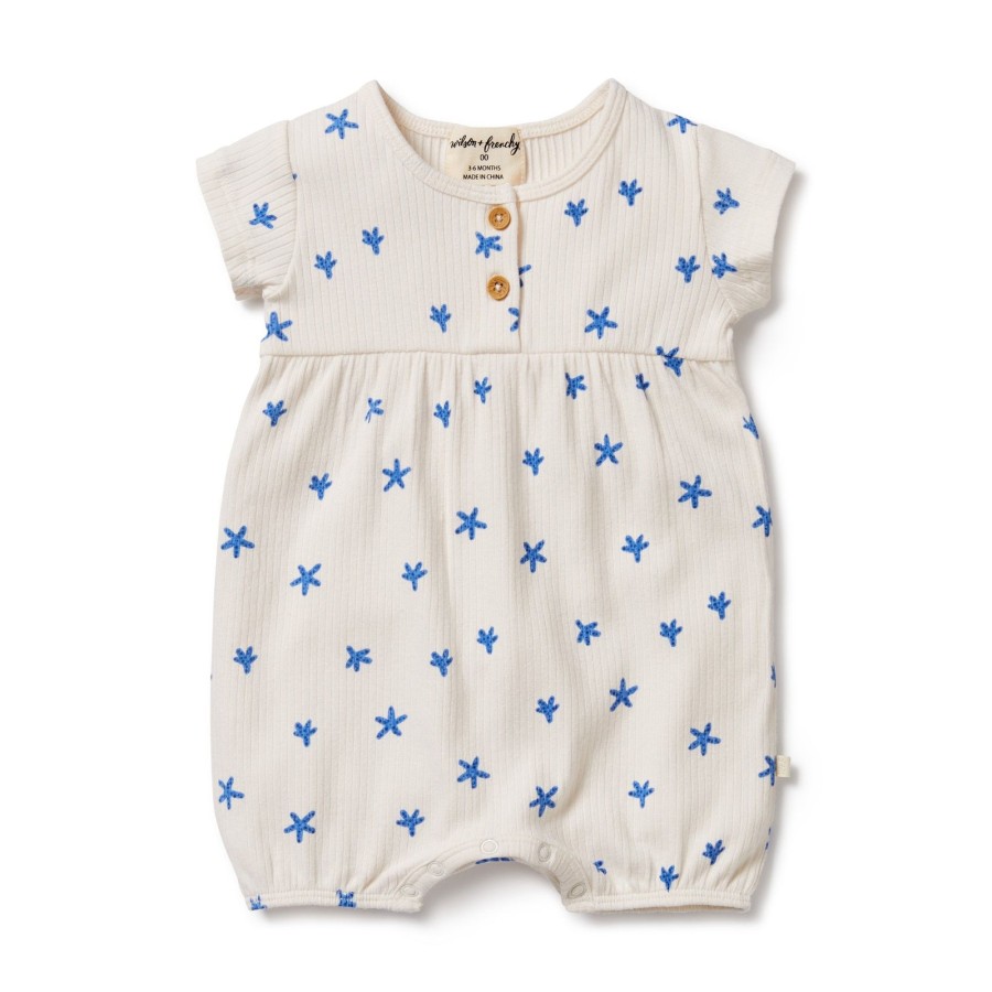 Baby [0-23M] Wilson & Frenchy All In One | Wilson And Frenchy Organic Rib Playsuit Little Starfish