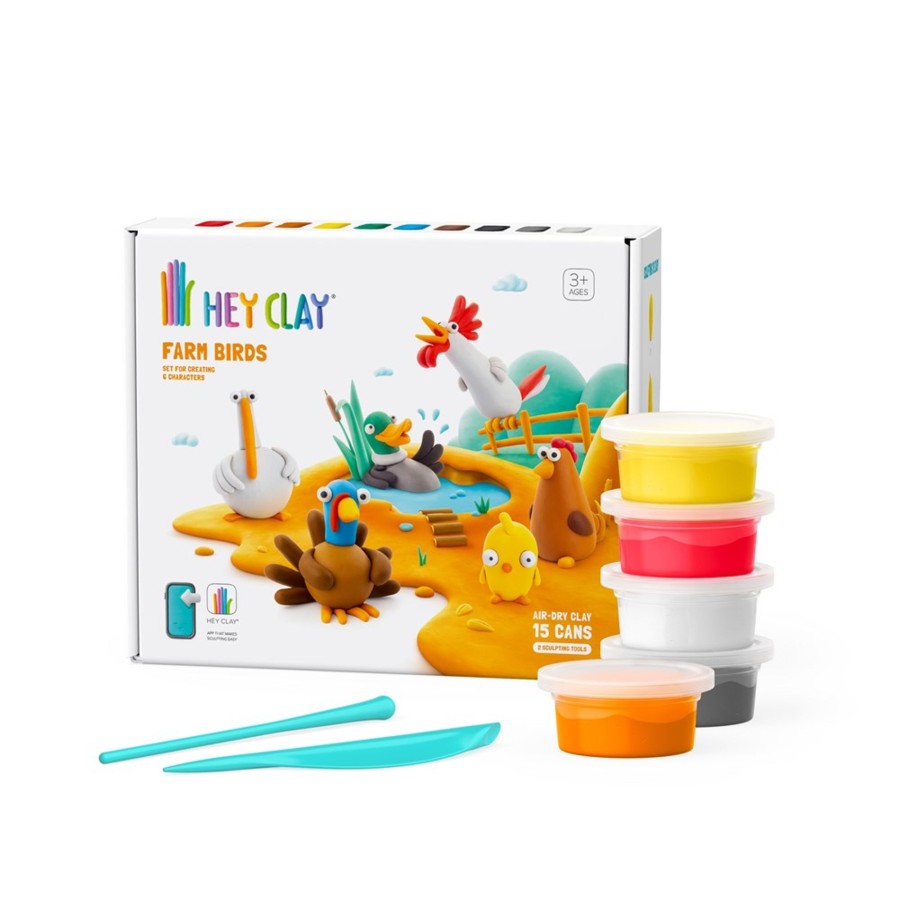 Play + Learn Hey Clay Activity Sets | Hey Clay - Farm Birds