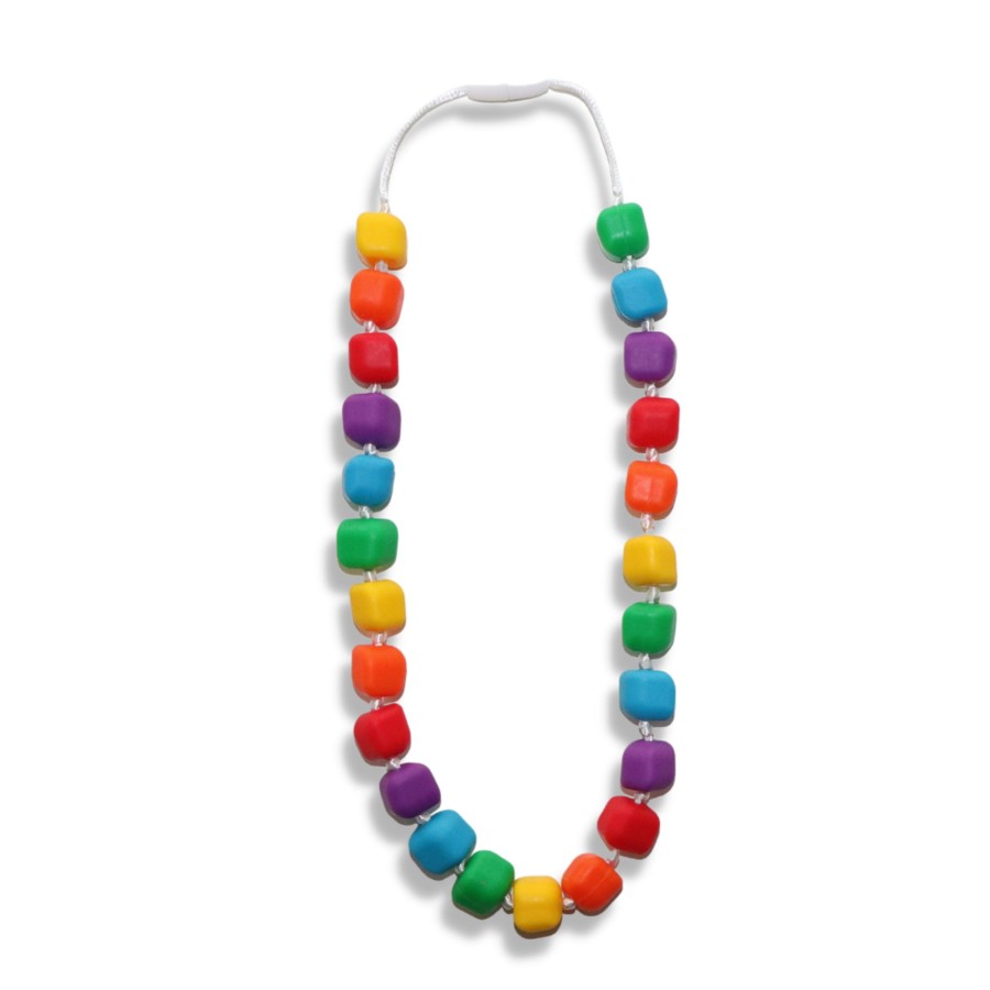 Play + Learn Jellystone Designs Sensory | Princess & The Pea Necklace - Bright Rainbow