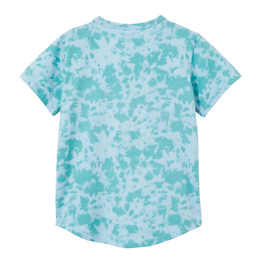 Baby [0-23M] Milky Tops | Milky Green Tie Dye Tee - Ice Blue