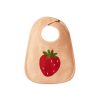 Baby [0-23M] Nature Baby Bibs | Nature Baby Reversible Bib - Strawberry Fields Peach Print