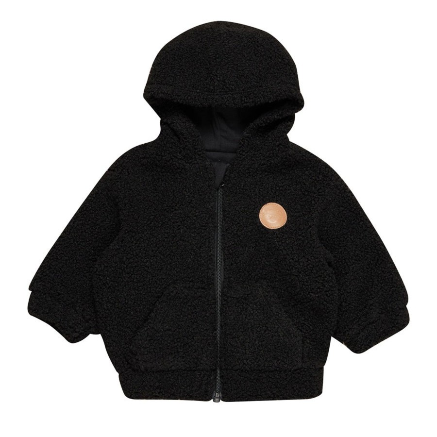 Child [2-14] Huxbaby Outerwear | Huxbaby Sherpa Zip Hoodie - Black