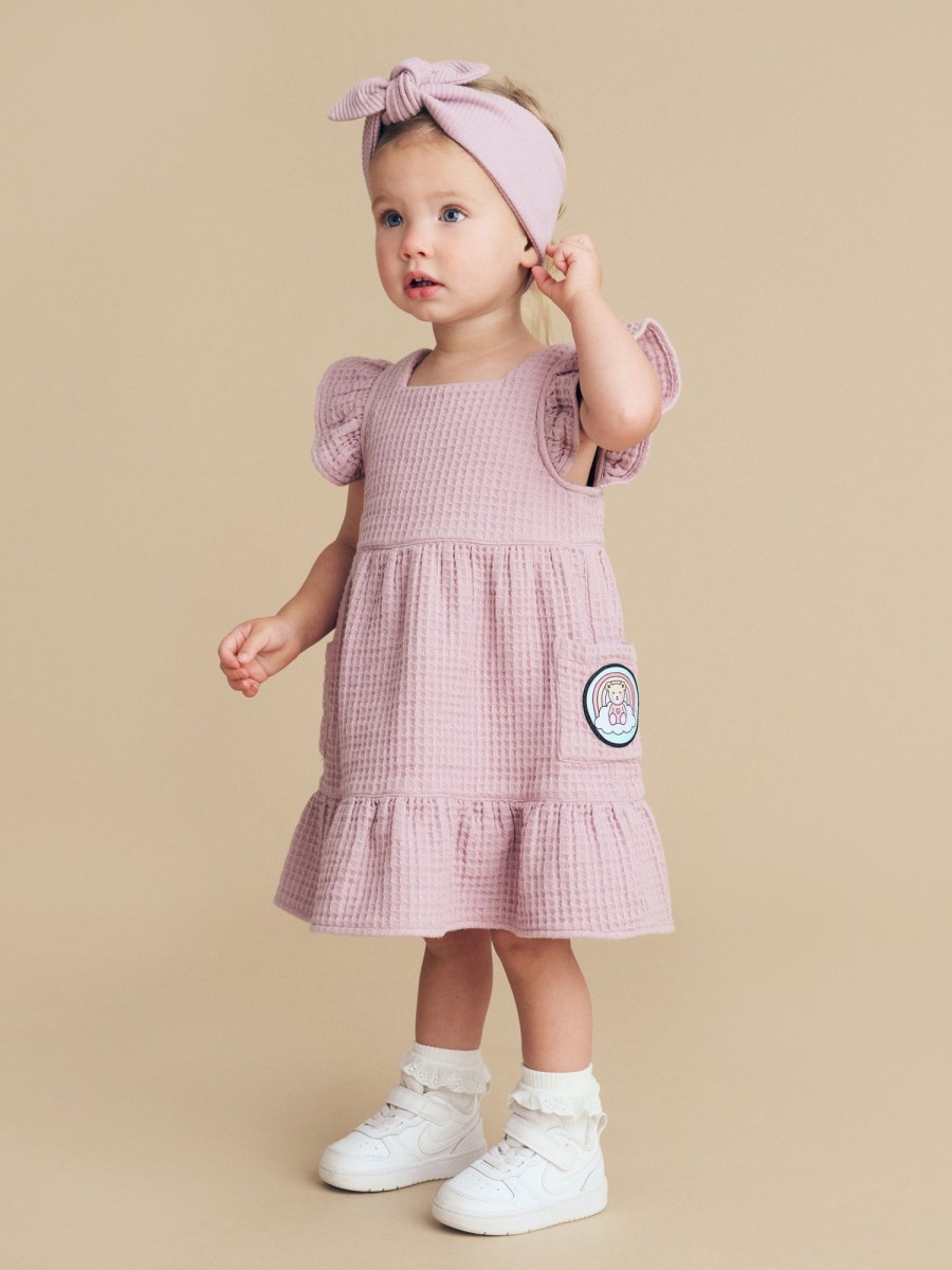 Baby [0-23M] Huxbaby Dresses | Huxbaby Waffle Frill Pinafore Dress