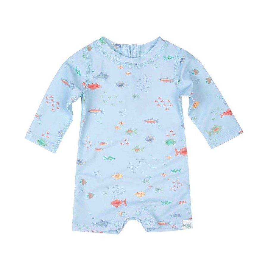 Baby [0-23M] Toshi Swim | Toshi Swim Baby Onesie Long Sleeve - Reef