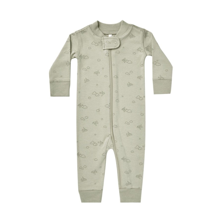 Baby [0-23M] Quincy Mae Sleep | Quincy Mae Zip Long Sleeve Sleeper | Airplanes