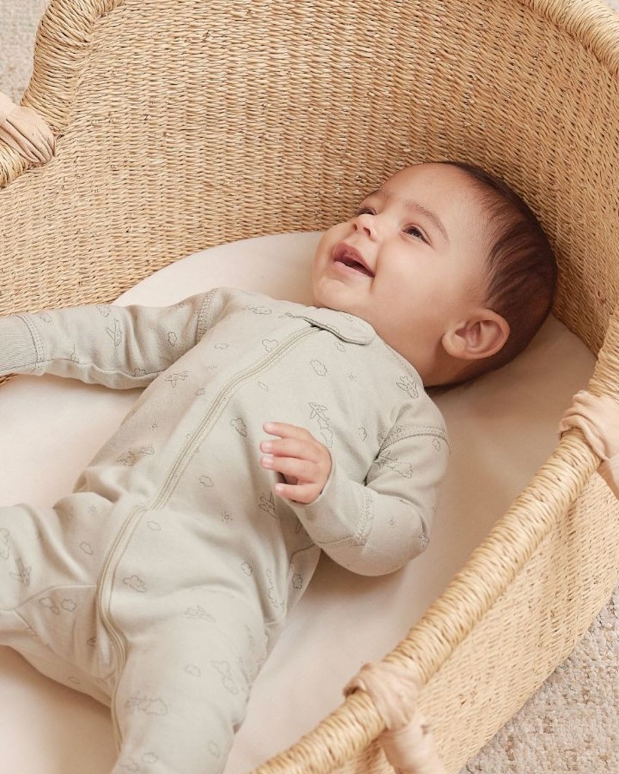 Baby [0-23M] Quincy Mae Sleep | Quincy Mae Zip Long Sleeve Sleeper | Airplanes