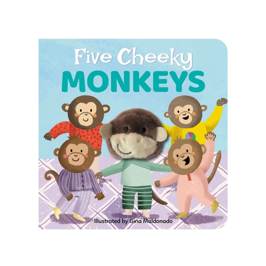 Play + Learn Lake Press Books | Finger Puppet Book - Five Cheeky Monkeys