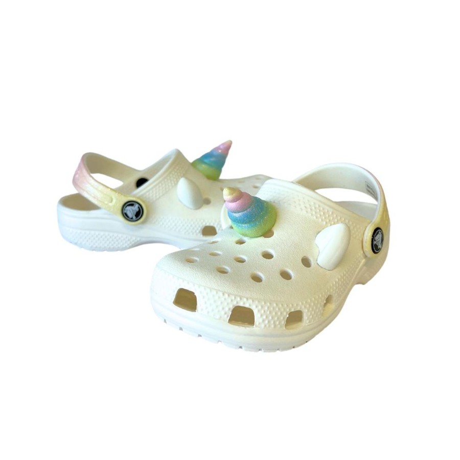 Baby [0-23M] Crocs Footwear | Crocs Classic I Am Rainbow Unicorn Clog - Chalk