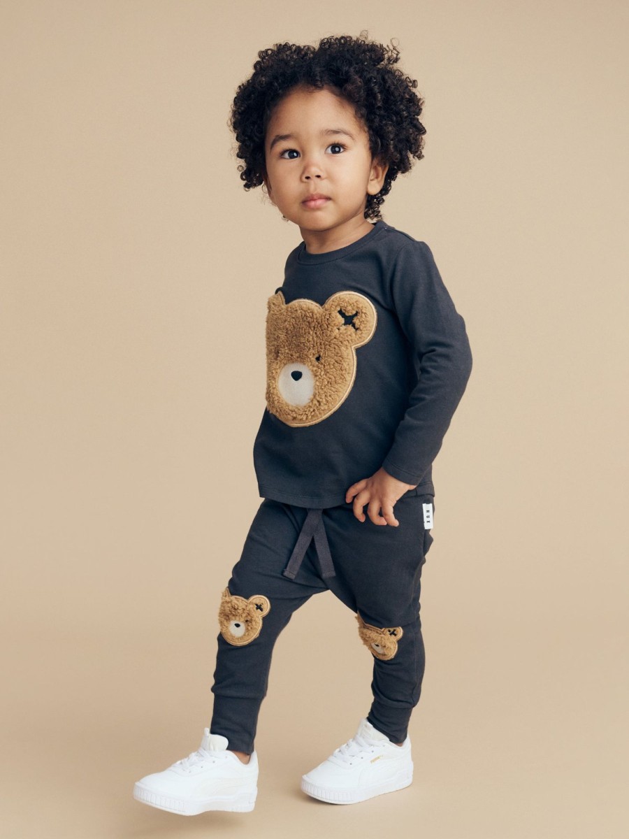 Baby [0-23M] Huxbaby Tops | Huxbaby Fur Hux Top - Soft Black