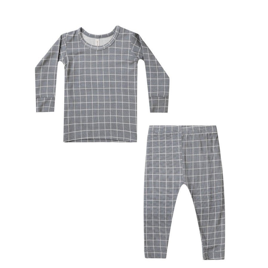 Baby [0-23M] Quincy Mae Sleep | Quincy Mae Bamboo Pyjama Set | Grid