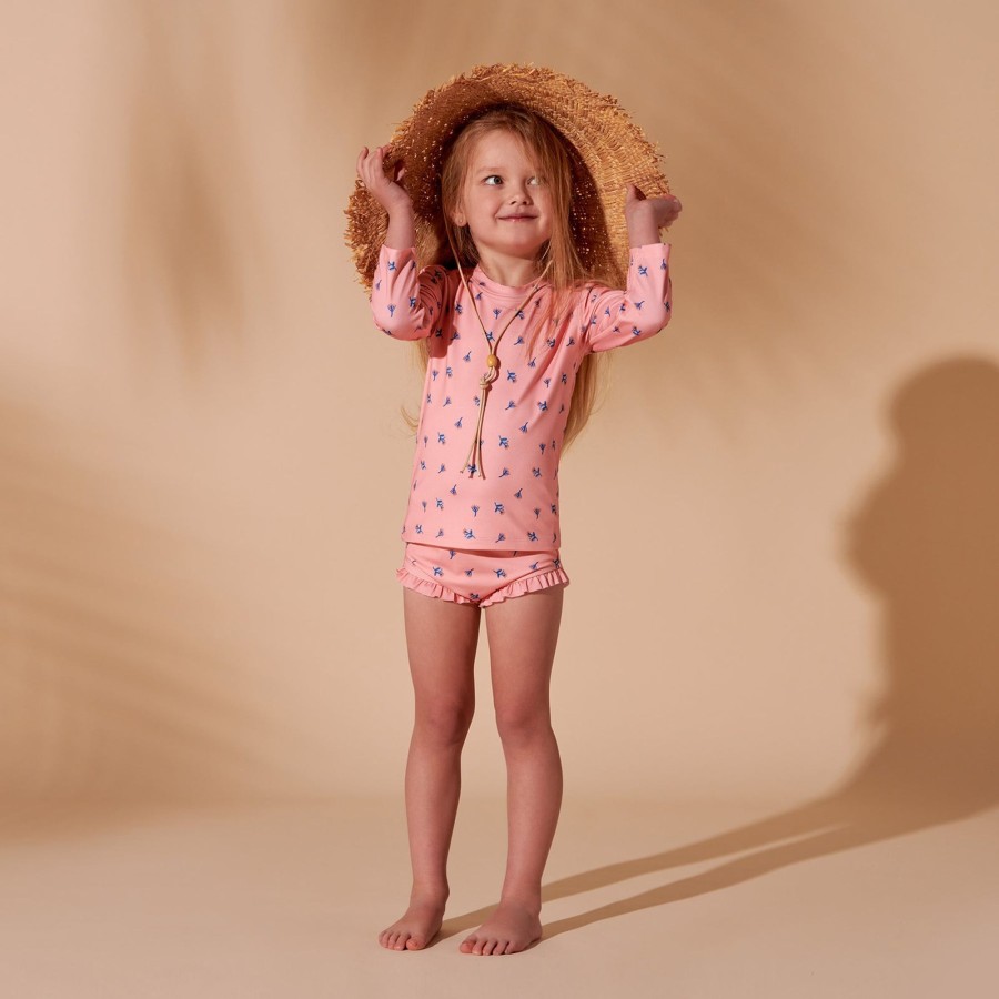 Child [2-14] Wilson & Frenchy Swim | Wilson And Frenchy Rashie Swim Set Little Flower