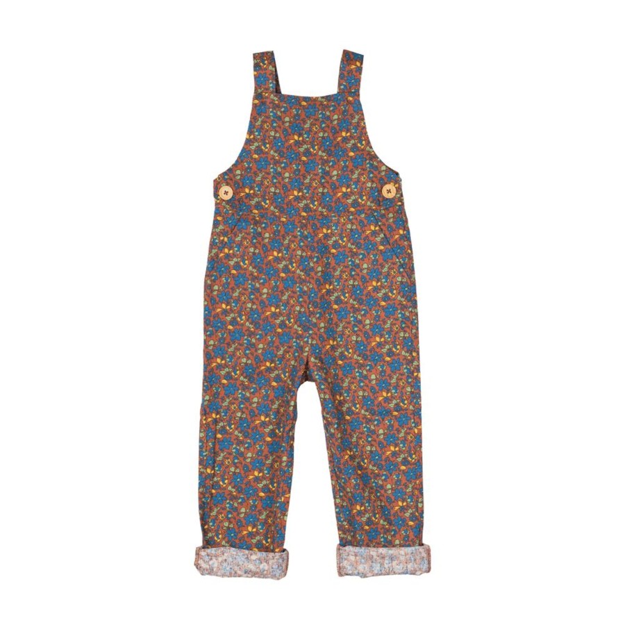 Child [2-14] Rock Your Baby Overalls + Playsuits | Rock Your Baby Brown Floral Jumpsuit