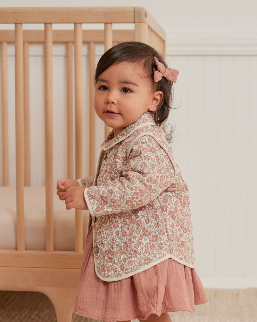 Baby [0-23M] Quincy Mae Outerwear | Quincy Mae Quilted Jacket - Rose Garden