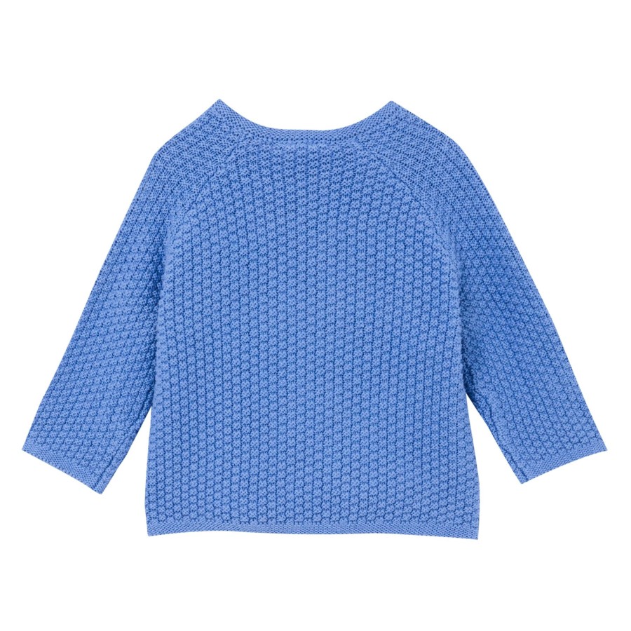 Baby [0-23M] Milky Outerwear | Milky Baby Knit Cardigan - Cornflower