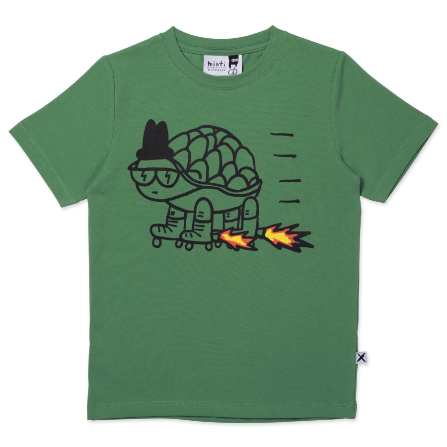 Child [2-14] Minti Tops | Minti Speedy Turtle Tee - Turf