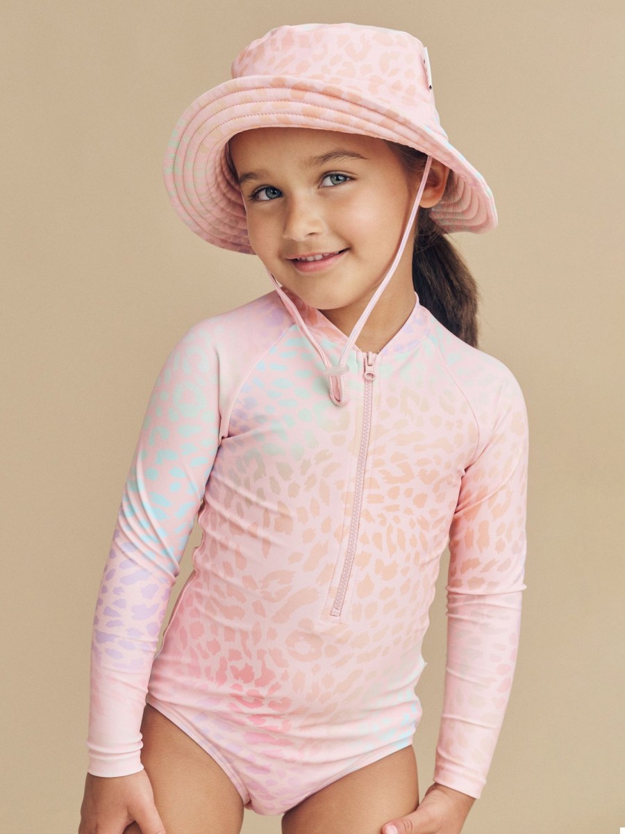 Child [2-14] Huxbaby Hats | Huxbaby Animal Swirl Swim Hat - Multi