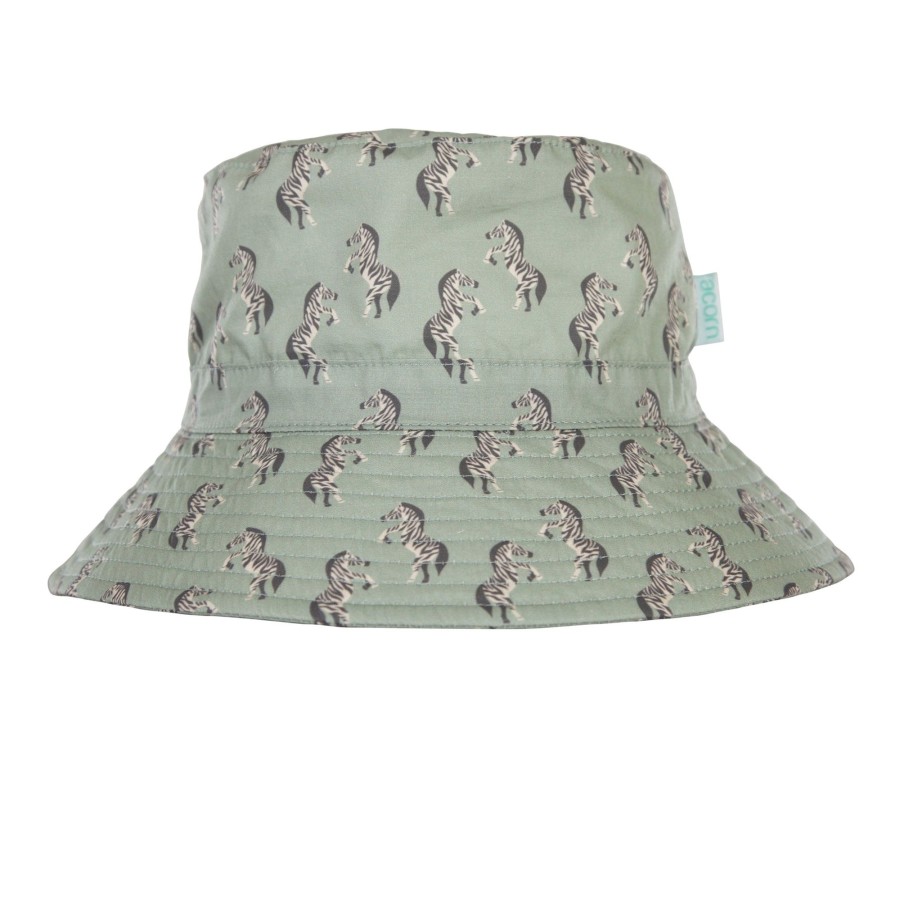 Child [2-14] Acorn Hats | Acorn Wide Brim Bucket Hat - Dancing Zebra