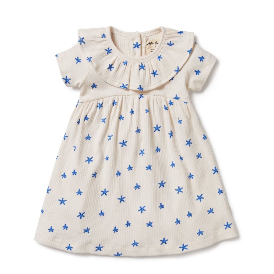 Baby [0-23M] Wilson & Frenchy Dresses | Wilson And Frenchy Organic Rib Ruffle Dress Little Starfish