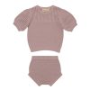 Baby [0-23M] Quincy Mae Knitwear | Quincy Mae Pointelle Knit Set | Lilac