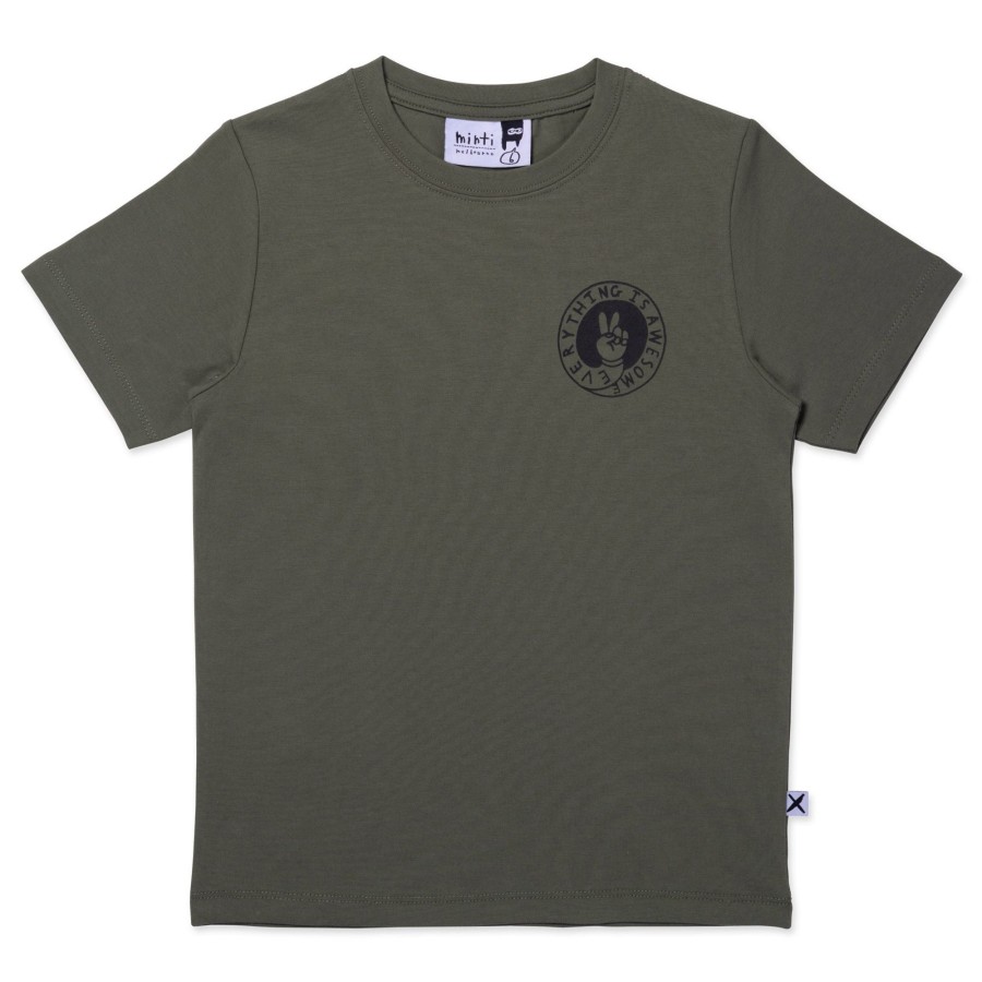 Child [2-14] Minti Tops | Minti Everything Is Awesome Tee - Khaki