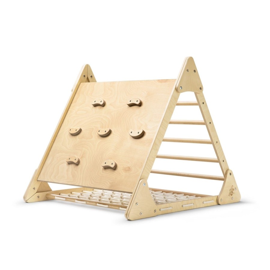 Play + Learn Kinderfeets Developmental | Kinderfeets Pikler Large Triple Climber Triangle