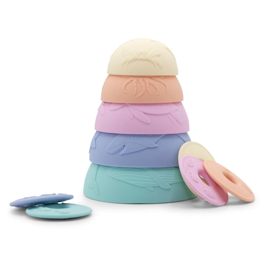 Play + Learn Jellystone Designs Bath Toys | Ocean Stacking Cup - Pastel