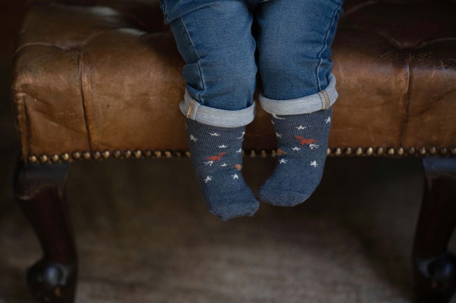 Baby [0-23M] Toshi Socks + Tights | Toshi Organic Ankle Jacquard Socks - Space Race