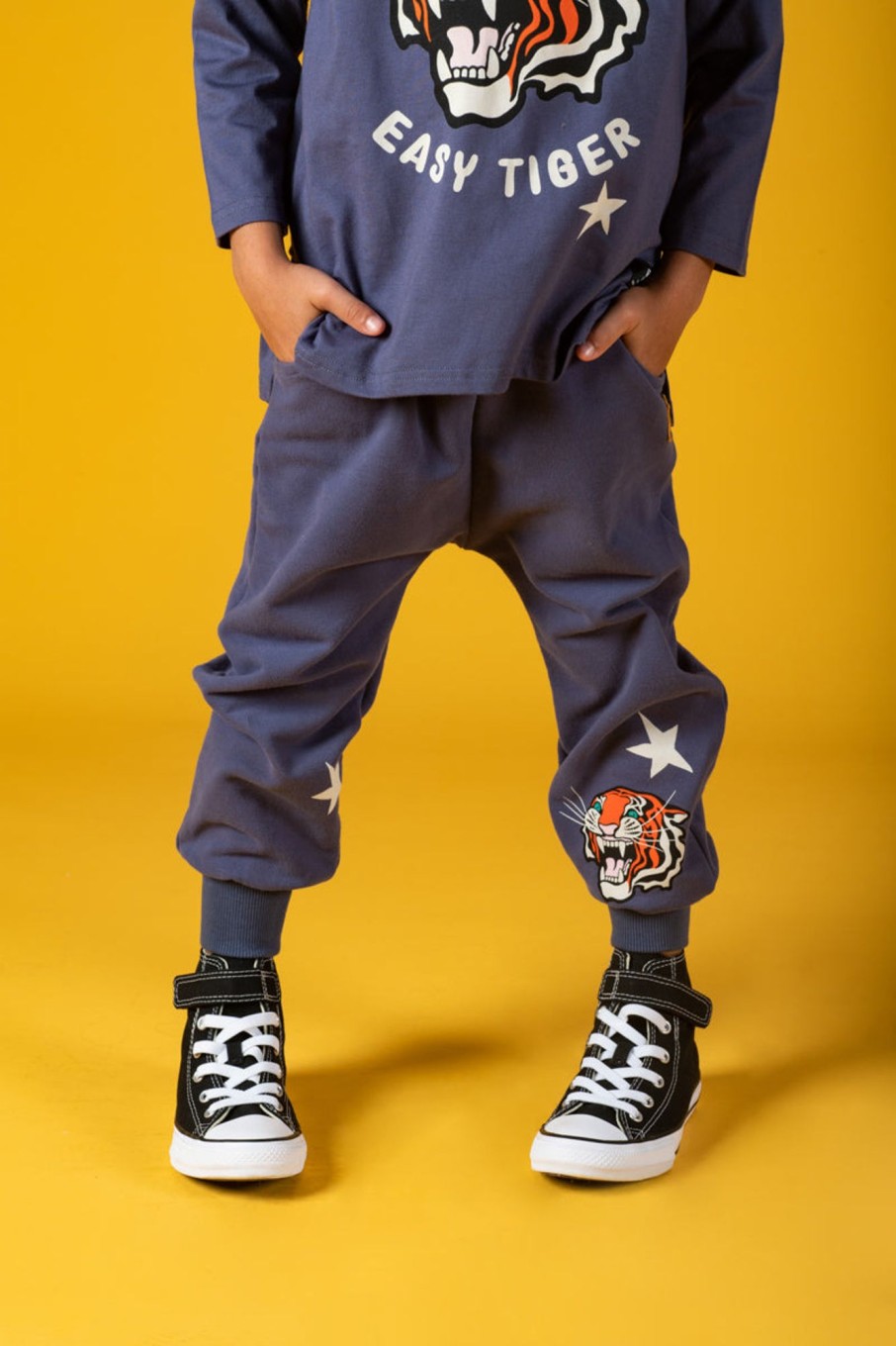 Child [2-14] Rock Your Baby Bottoms | Rock Your Baby Easy Tiger Blue Trackies