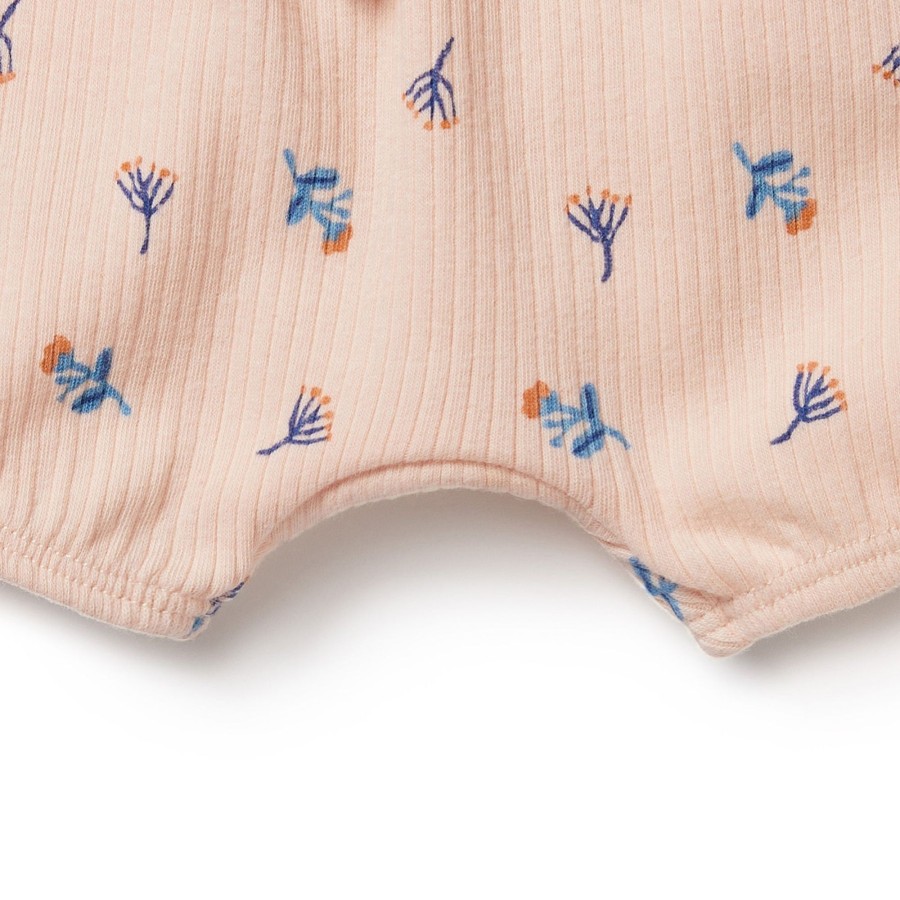 Baby [0-23M] Wilson & Frenchy Bottoms | Wilson And Frenchy Organic Rib Bloomer Short Little Flower