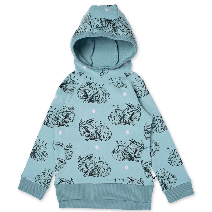 Baby [0-23M] Minti Jumpers | Minti Sleepy Fox Hood - Muted Green