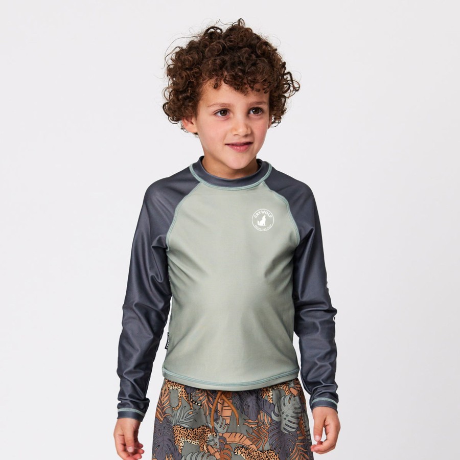 Child [2-14] Crywolf Swim | Crywolf Rash Vest Sage Combo