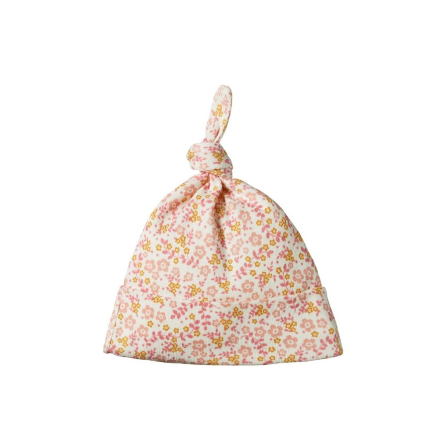 Baby [0-23M] Nature Baby Beanies | Nature Baby Cotton Knotted Beanie - Daisy Belle Print