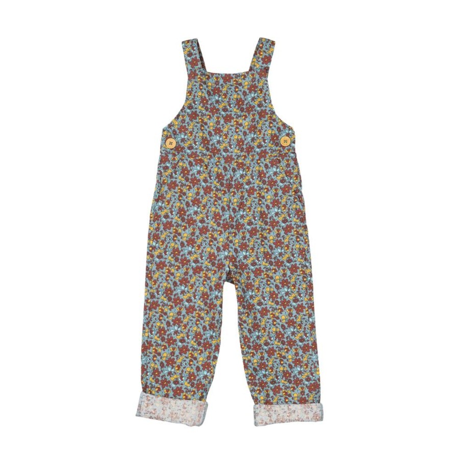 Child [2-14] Rock Your Baby Overalls + Playsuits | Rock Your Baby Blue Floral Jumpsuit