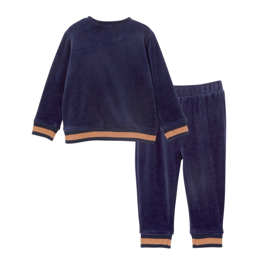 Baby [0-23M] Milky Jumpers | Milky Velour Tracksuit - Navy