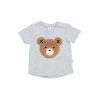 Baby [0-23M] Huxbaby Tops | Huxbaby Fur Hux T-Shirt - Light Grey Marle