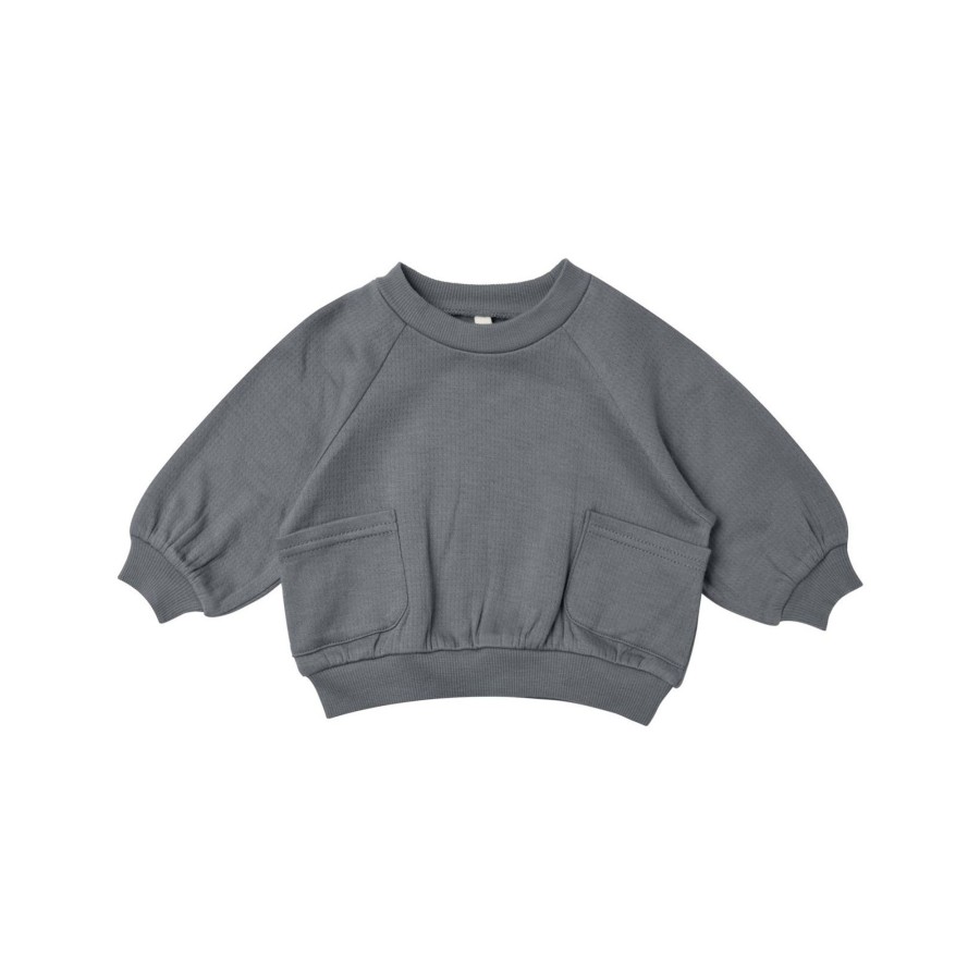 Baby [0-23M] Quincy Mae Jumpers | Quincy Mae Pocket Sweatshirt - Navy