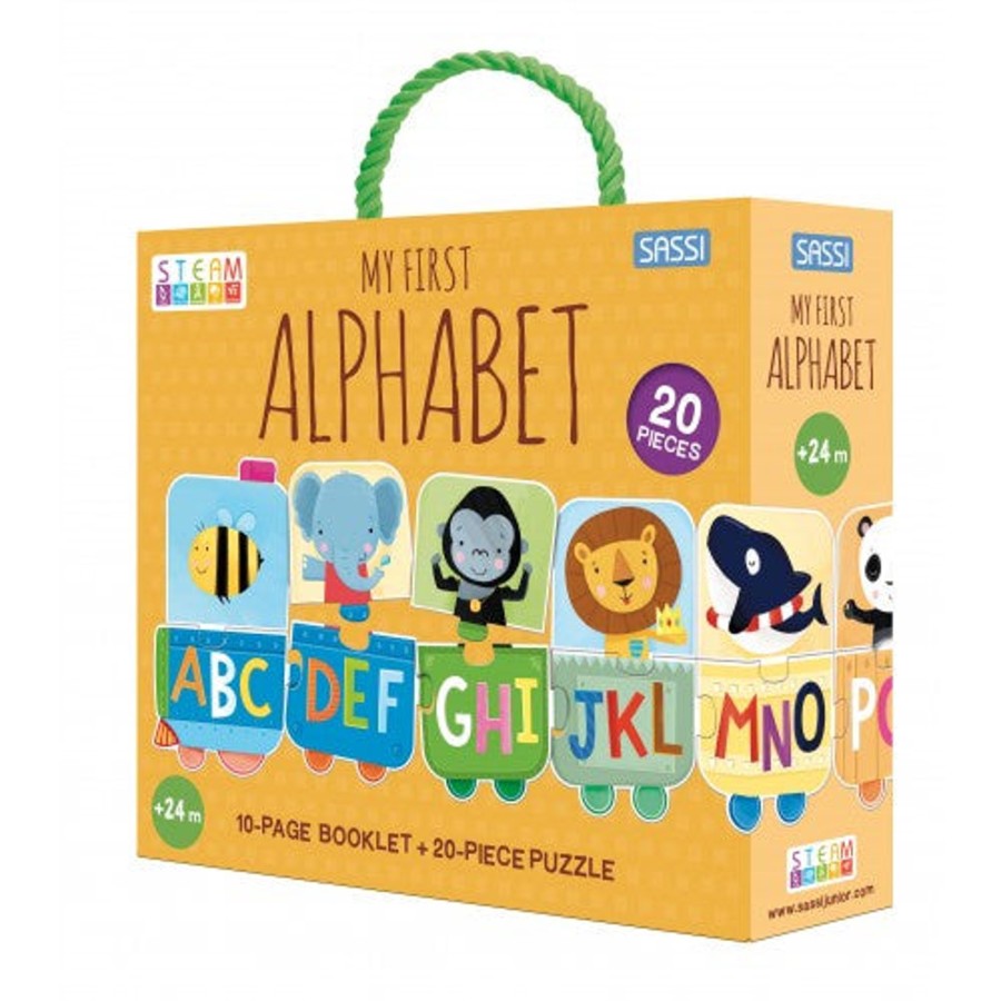 Play + Learn Sassi Books | My First Puzzle + Book Set - Abc