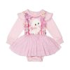 Baby [0-23M] Rock Your Baby Dresses | Rock Your Baby White Kitten Baby Circus Dress