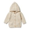 Child [2-14] Wilson & Frenchy Outerwear | Wilson And Frenchy Knitted Button Jacket - Sand Melange