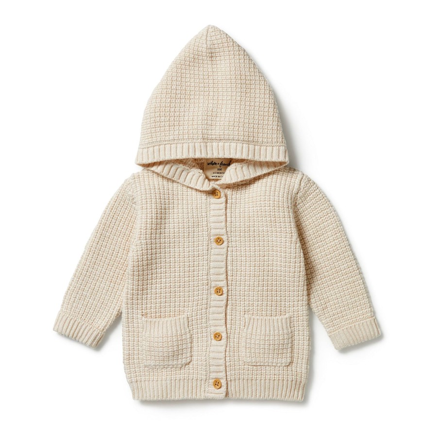 Child [2-14] Wilson & Frenchy Outerwear | Wilson And Frenchy Knitted Button Jacket - Sand Melange