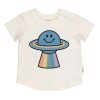 Child [2-14] Huxbaby Tops | Huxbaby T-Shirt Rainbow Planet - Almond Milk