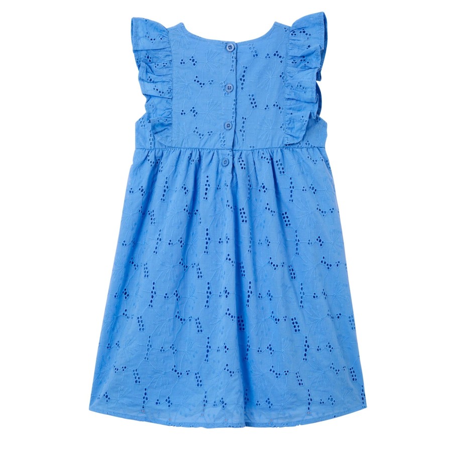 Baby [0-23M] Milky Dresses | Milky Cornflower Broderie Dress - Cornflower