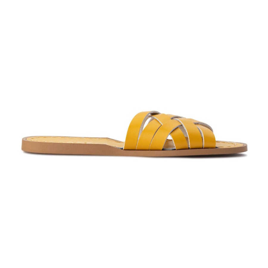 Grown Ups Saltwater Sandals | Saltwater Sandals Adults Retro Slides Mustard