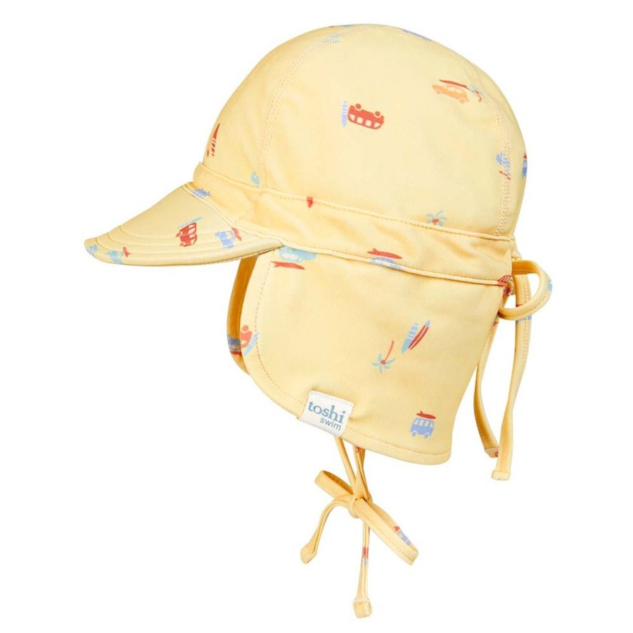 Baby [0-23M] Toshi Swim | Toshi Swim Baby Flap Cap - Sunny