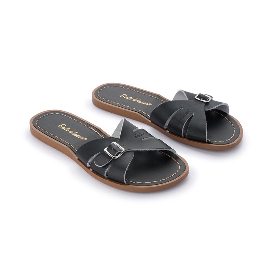 Grown Ups Saltwater Sandals | Saltwater Sandals Adults Classic Slides Black