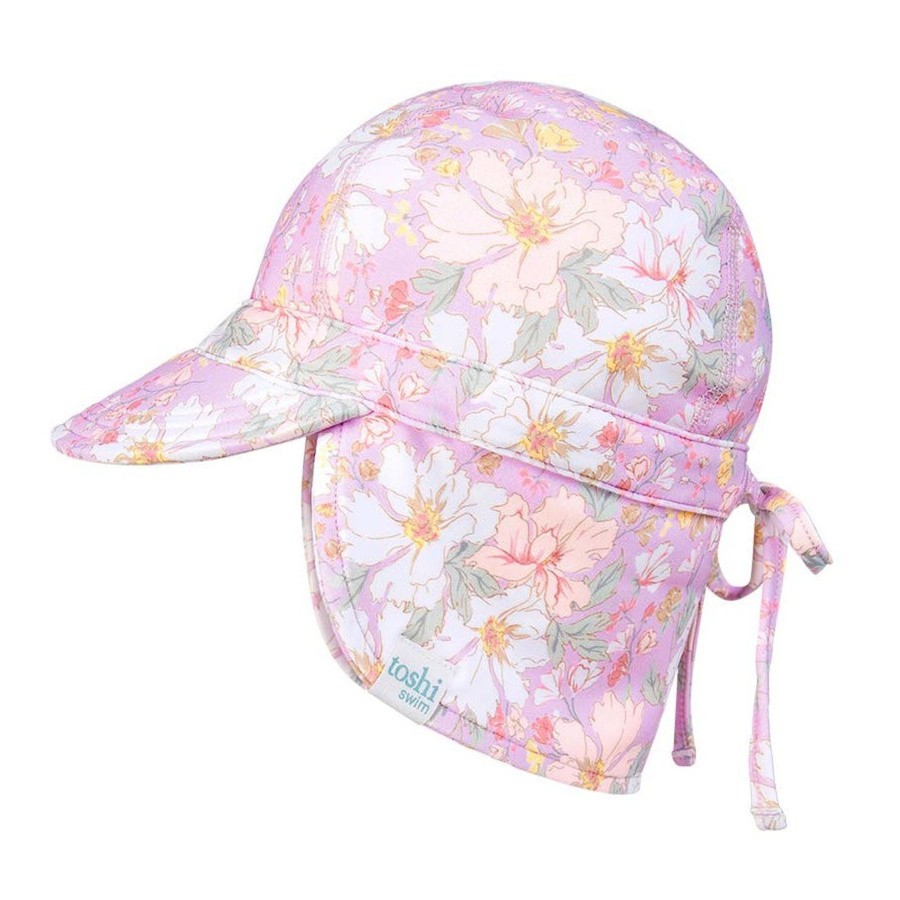 Baby [0-23M] Toshi Swim | Toshi Swim Baby Flap Cap - Dahlia