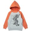 Baby [0-23M] Minti Jumpers | Minti Mummy Skater Furry Hood - Grey Marle/Burnt Orange