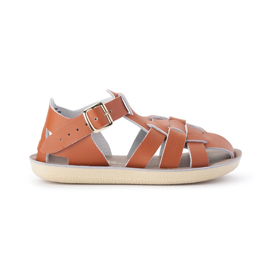 Child [2-14] Saltwater Sandals Footwear | Saltwater Sandals Shark Tan